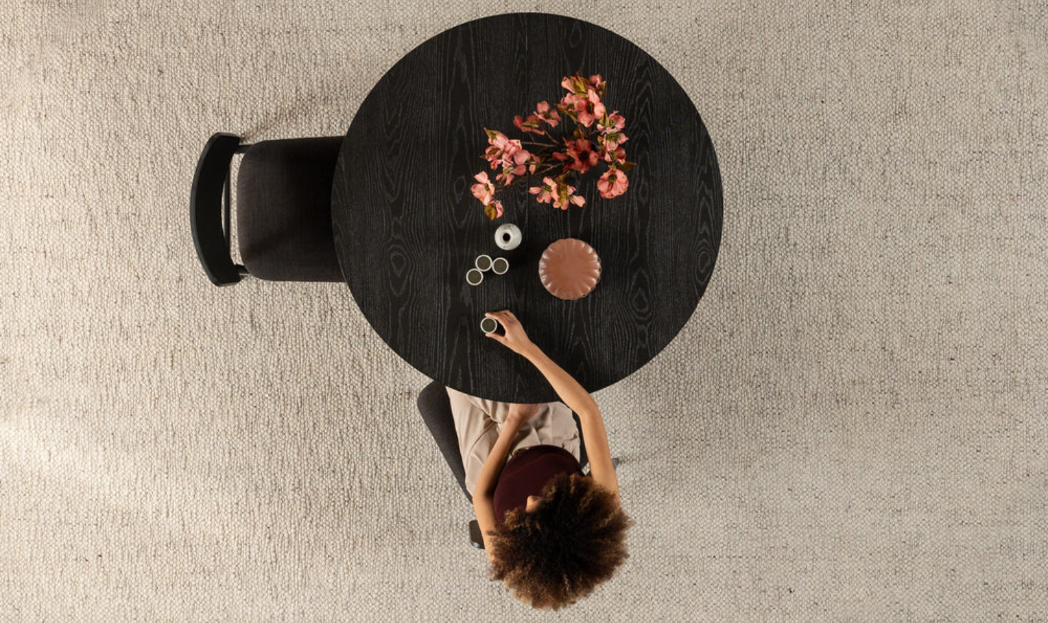 Transformer Table Gathering Extendable Round Dining Table Set (Table + 2 Bench)