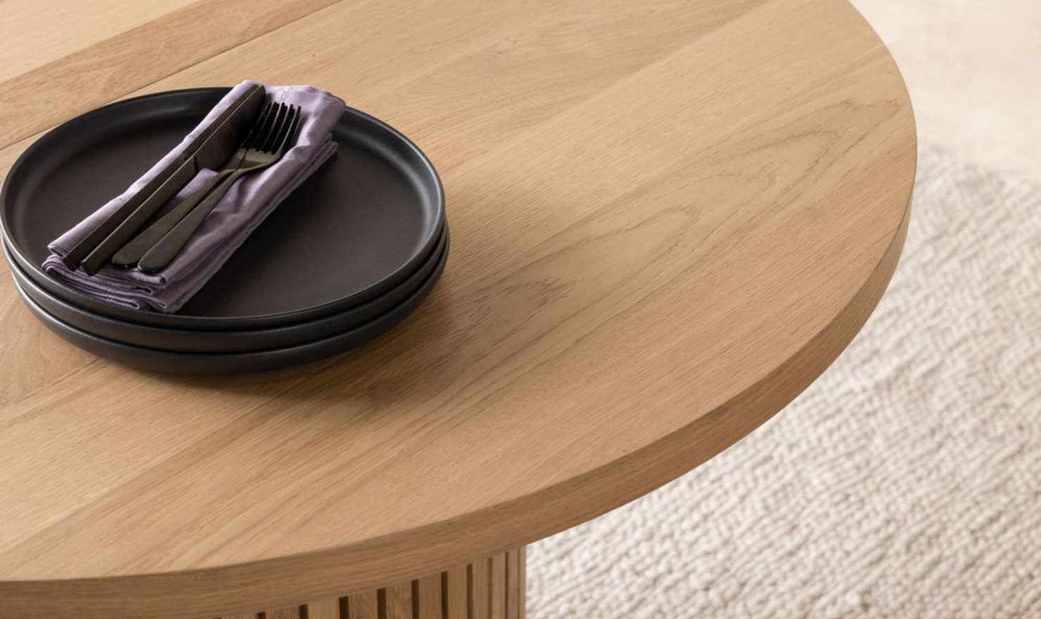 Transformer Table Practical Extendable Round Wooden Dining Table Set (Table + Bench)