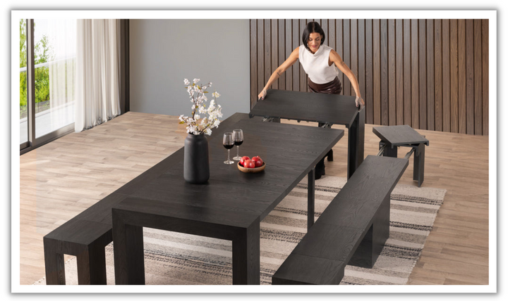 The Gathering Extendable Dining Table Set (Table + Bench)-jennifer furniture