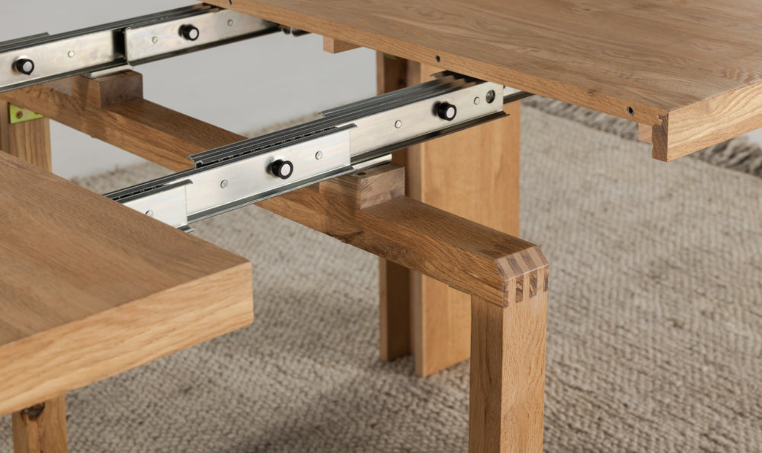 Transformer Table Gathering Extendable Rectangular Dining Table Set (Table + 2 Bench)