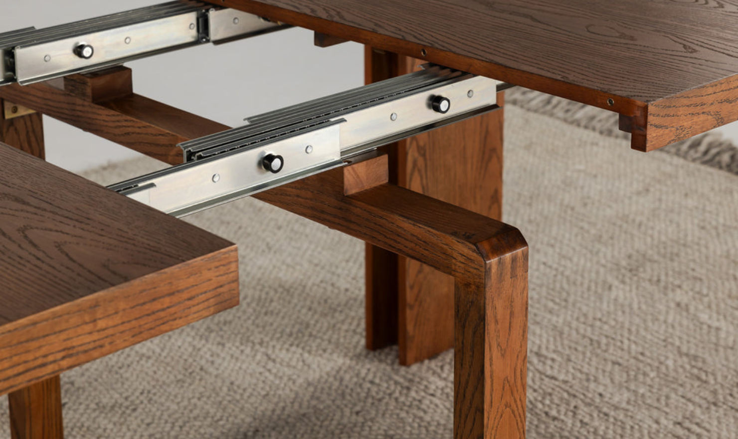 Transformer Table Gathering Extendable Rectangular Dining Table Set (Table + 2 Bench)