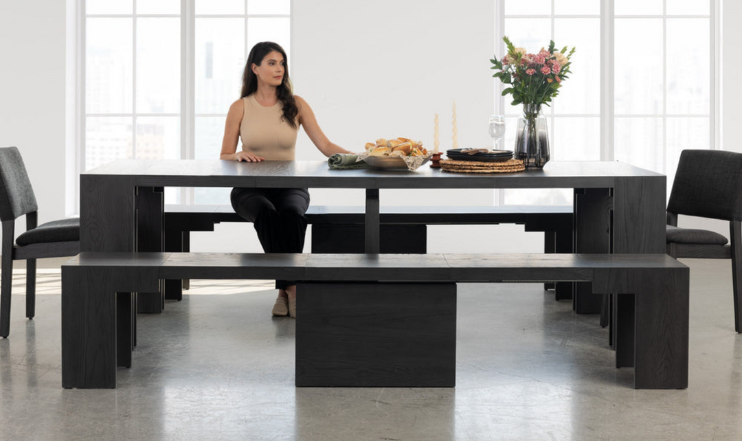 The Gathering Extendable Dining Table Set (Table + Bench)-jennifer furniture