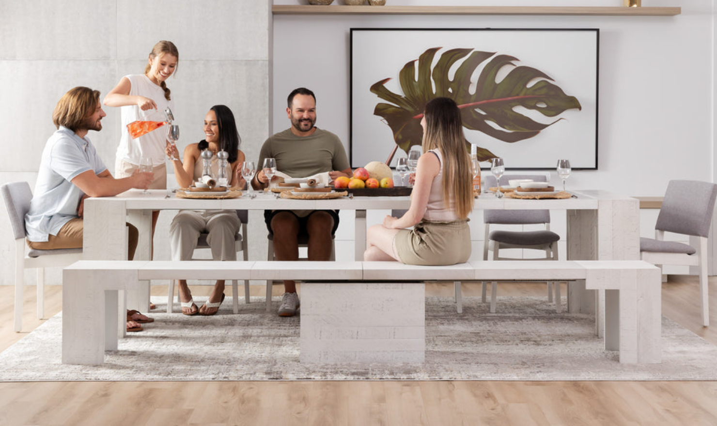 The Host Transformer Extendable Dining Set In Solid wood-jennifer furniture