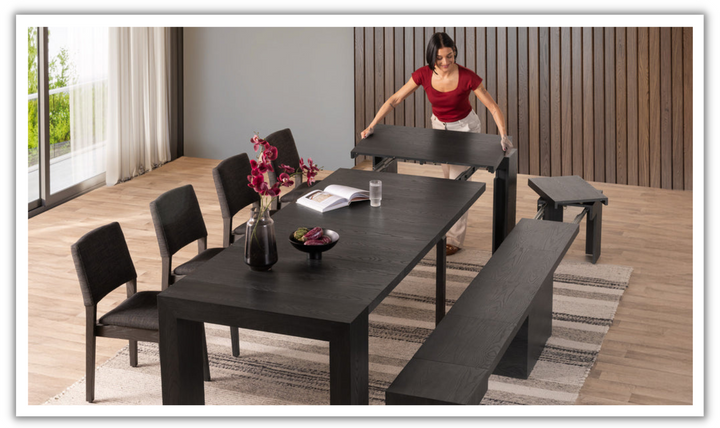 The Host Transformer Extendable Dining Set In Solid wood-jennifer furniture
