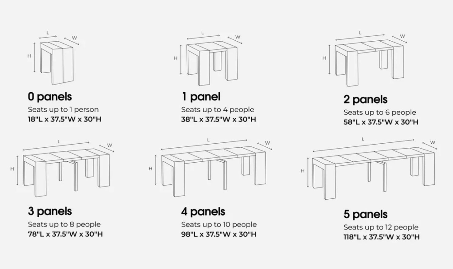 Transformer Table Host Extendable Transformer Rectangular Dining Set In Solid wood