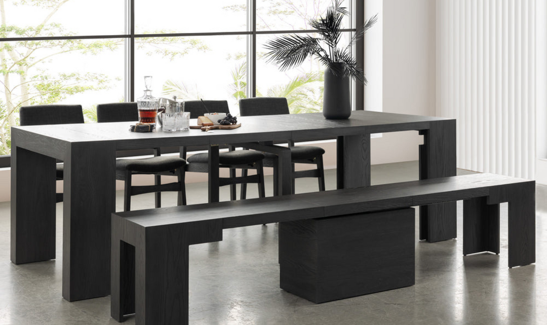 The Host Transformer Extendable Dining Set In Solid wood-jennifer furniture