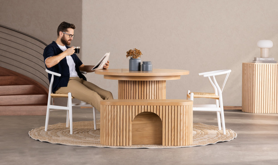The Practical Extendable Transformer Dining Table Set (Table + Bench)