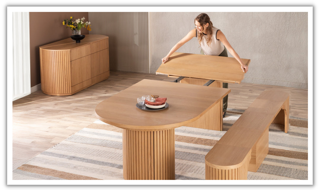 The Practical Extendable Transformer Dining Table Set (Table + Bench)