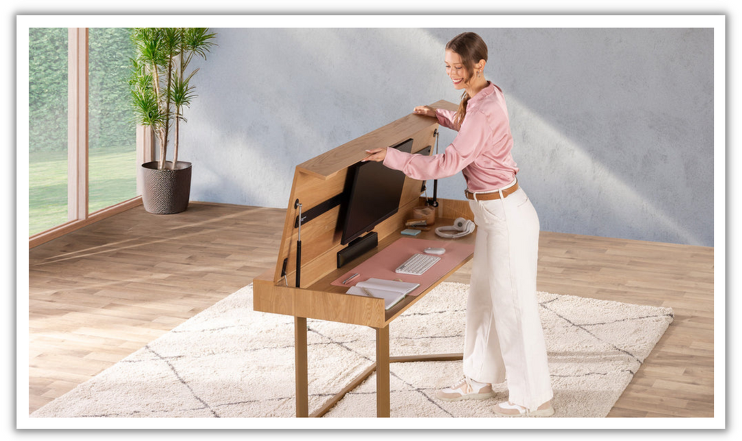 The Savouring Transformer Table to Desk with Adjustable height mechanism-jennifer furniture