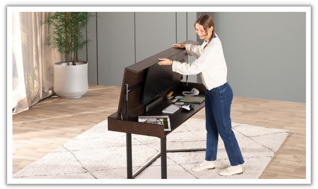 The Savouring Transformer Table to Desk with Adjustable height mechanism-jennifer furniture