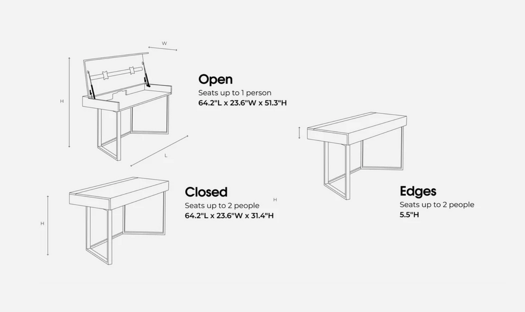 The Savouring Transformer Table to Desk with Adjustable height mechanism
