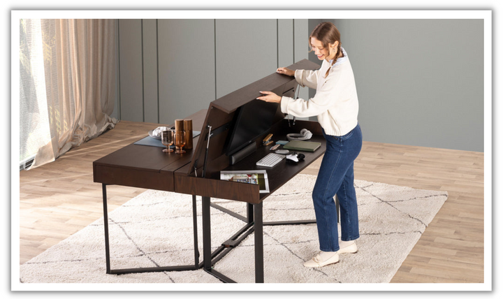 The Savouring Transformer Table to Desk with Adjustable height mechanism-jennifer furniture