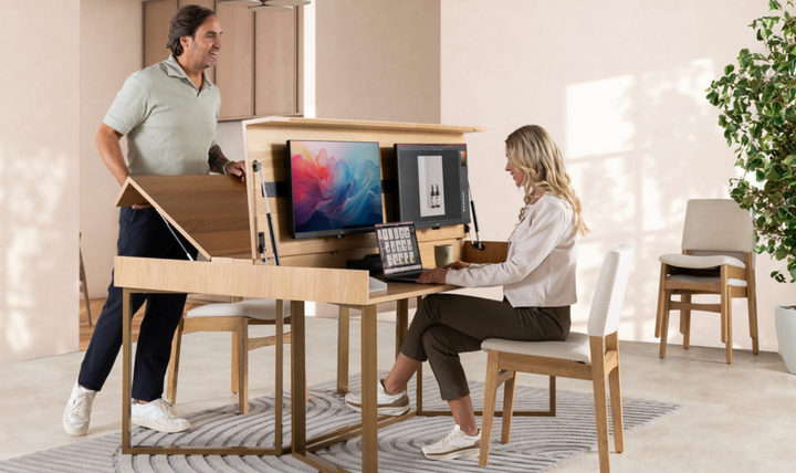 The Savouring Transformer Table to Desk with Adjustable height mechanism-jennifer furniture
