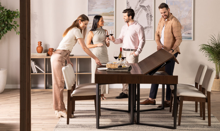 The Savouring Transformer Table to Desk with Adjustable height mechanism-jennifer furniture