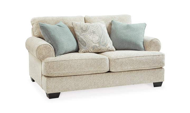 Modern Heritage Monaghan Sandstone Fabric Loveseat Sofa-Jennifer Furniture