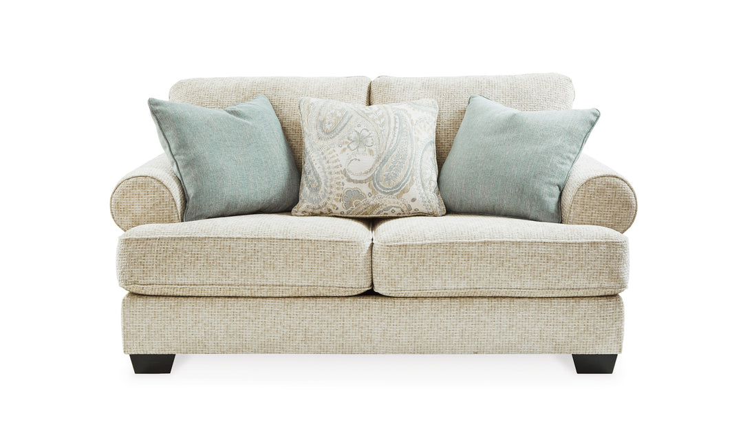 Modern Heritage Monaghan Sandstone Fabric Loveseat Sofa-Jennifer Furniture