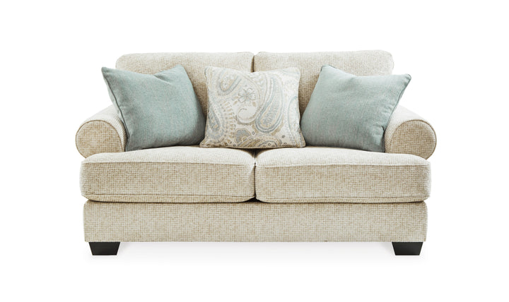 Modern Heritage Monaghan Sandstone Fabric Loveseat Sofa-Jennifer Furniture