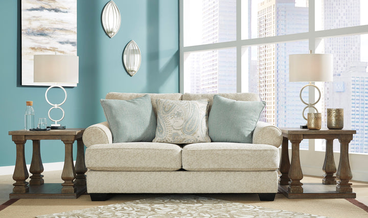 Modern Heritage Monaghan Sandstone Fabric Loveseat Sofa-Jennifer Furniture