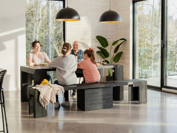 Transformer Table Extendable Wooden Dining Bench