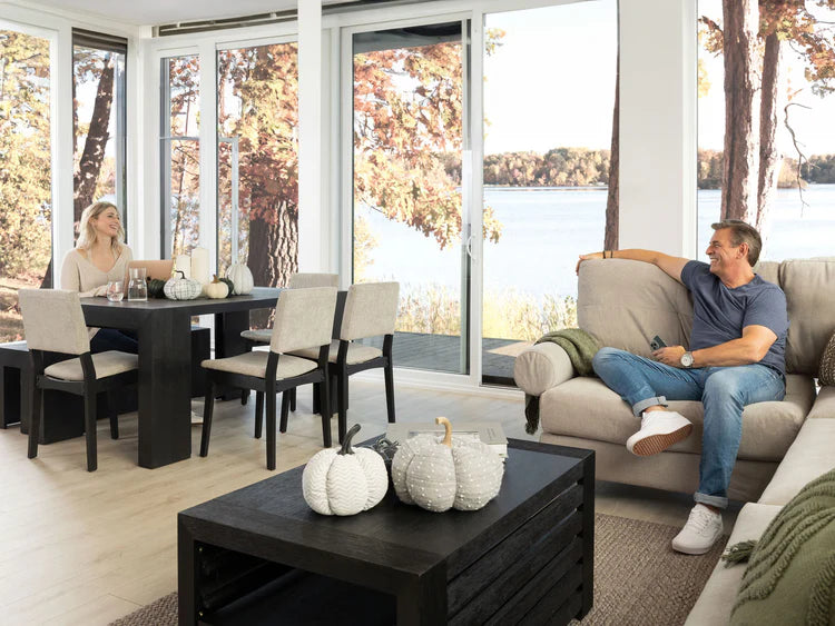 Transformer Table Wooden Coffee Table with Panel Storage