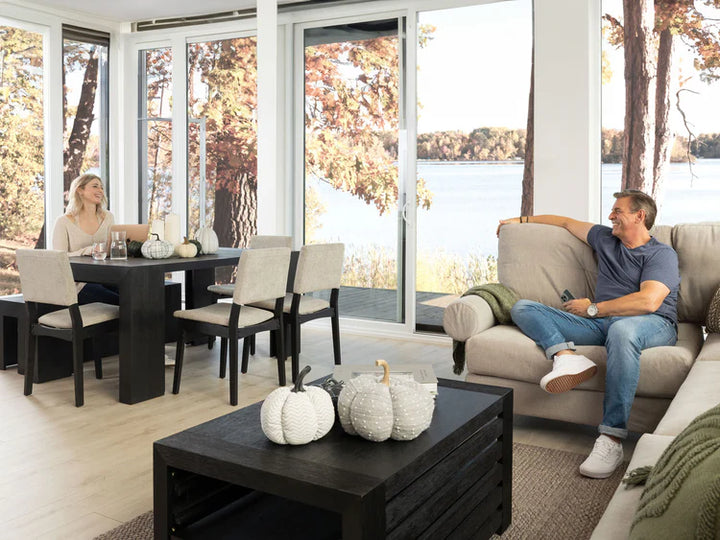 Transformer Table Wooden Coffee Table with Panel Storage