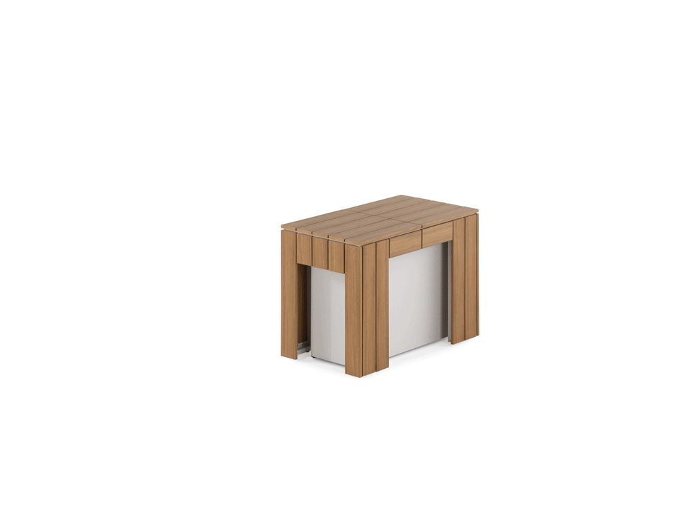 The Host Transformer Outdoor Dining Set (Table + 4 chairs + 1 bench)-jennifer furniture