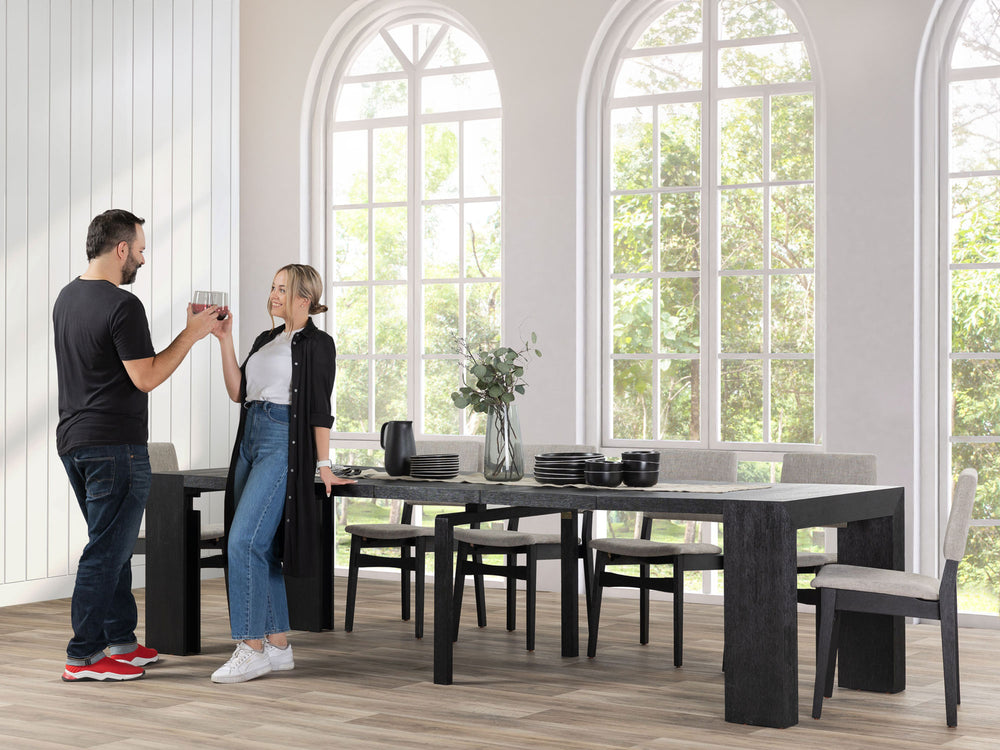 Transformer Table Wooden Dining Chair with Ergonomic lumbar support