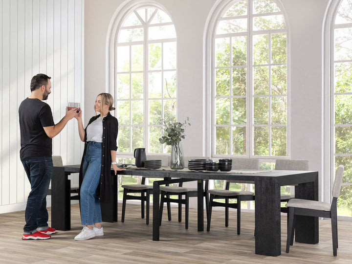 Transformer Table Wooden Dining Chair with Ergonomic lumbar support