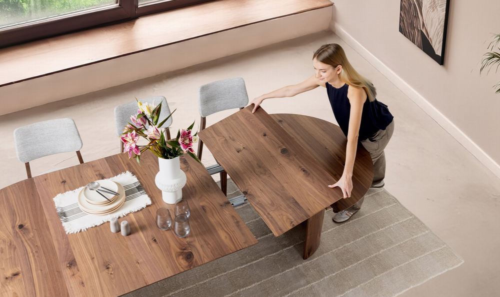 Transformer Eclipse Extendable Wooden Dining Table - Jennifer Furniture