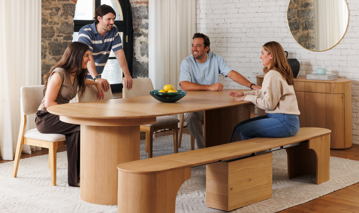 Transformer Eclipse Extendable Wooden Dining Table-Jennifer