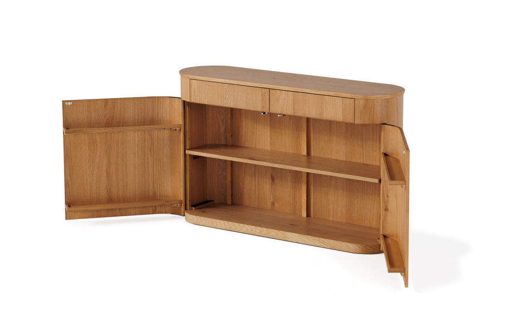 Transformer Eclipse Sideboard in Scandinavian Oak - Jennifer Furniture