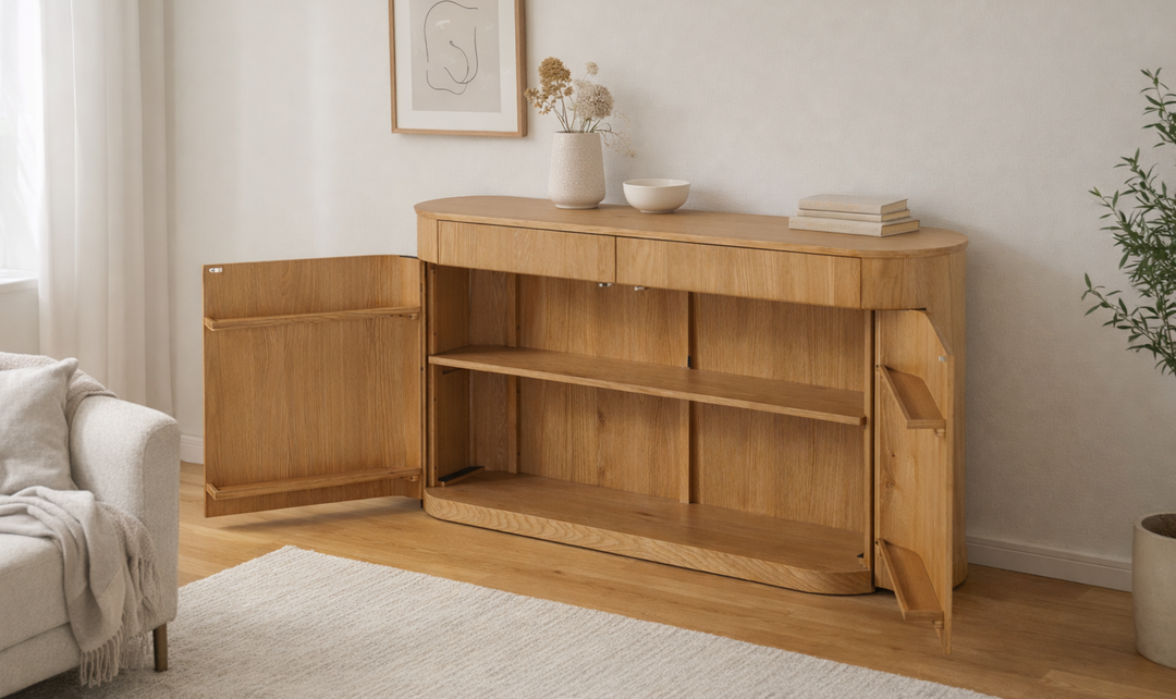 Transformer Eclipse Wooden Sideboard with Storage Support - Jennifer Furniture