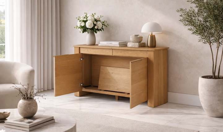 Transformer Nova Wooden Sideboard in Scandinavian Oak Finish