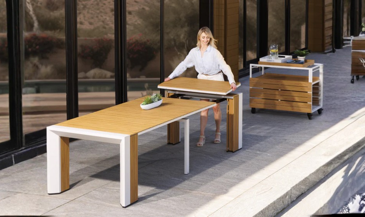 Transformer Table Extendable Rectangular Outdoor Dining Table (12-seating)