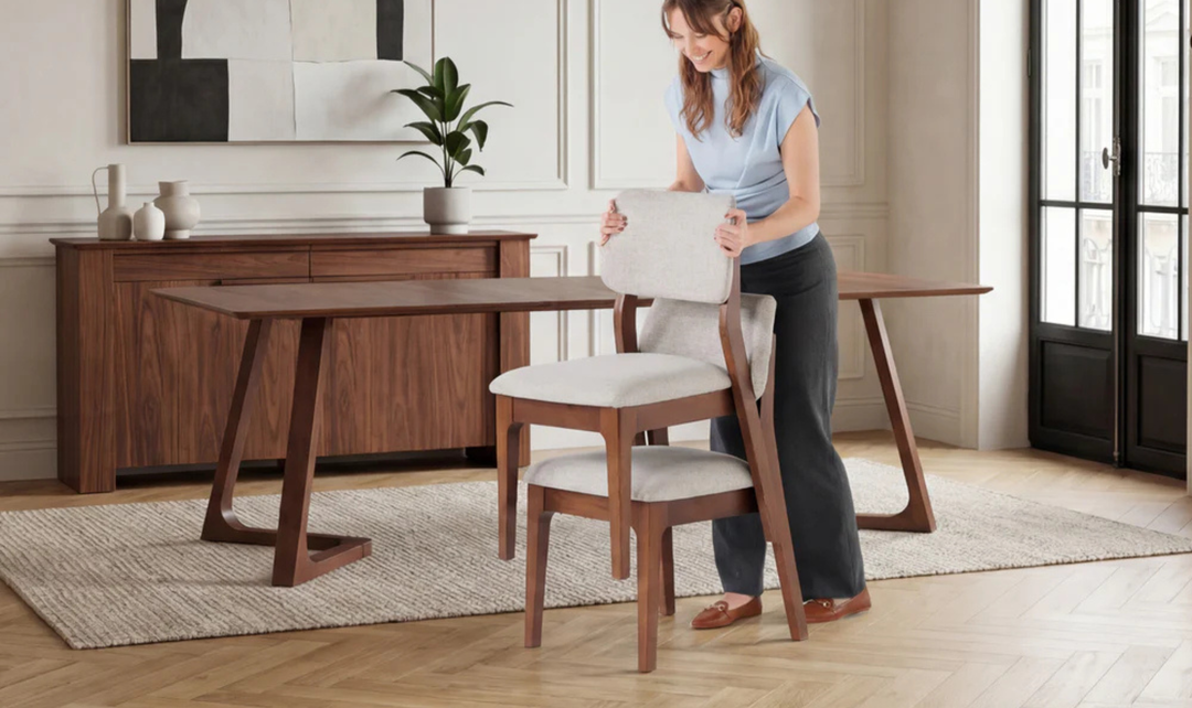 Transformer Nova Stackable Fabric Dining Chair in Stackable Design