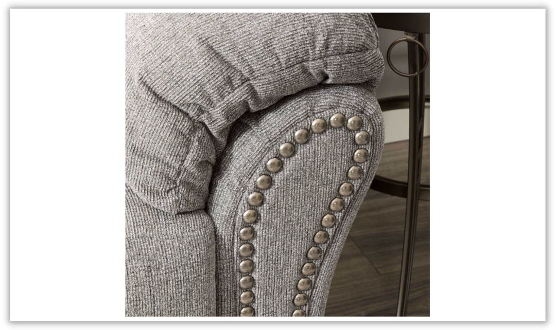 Modern Heritage Allmaxx Fabric Recliner Living Room Set in Gray