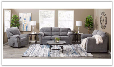 Allmaxx Recliner Living Room Set in Gray