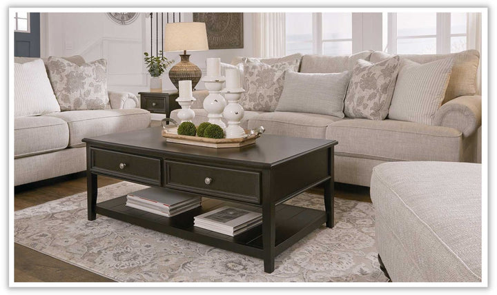 Modern Heritage Asanti 3-Seater Fog Fabric Sofa with Rolled Arms