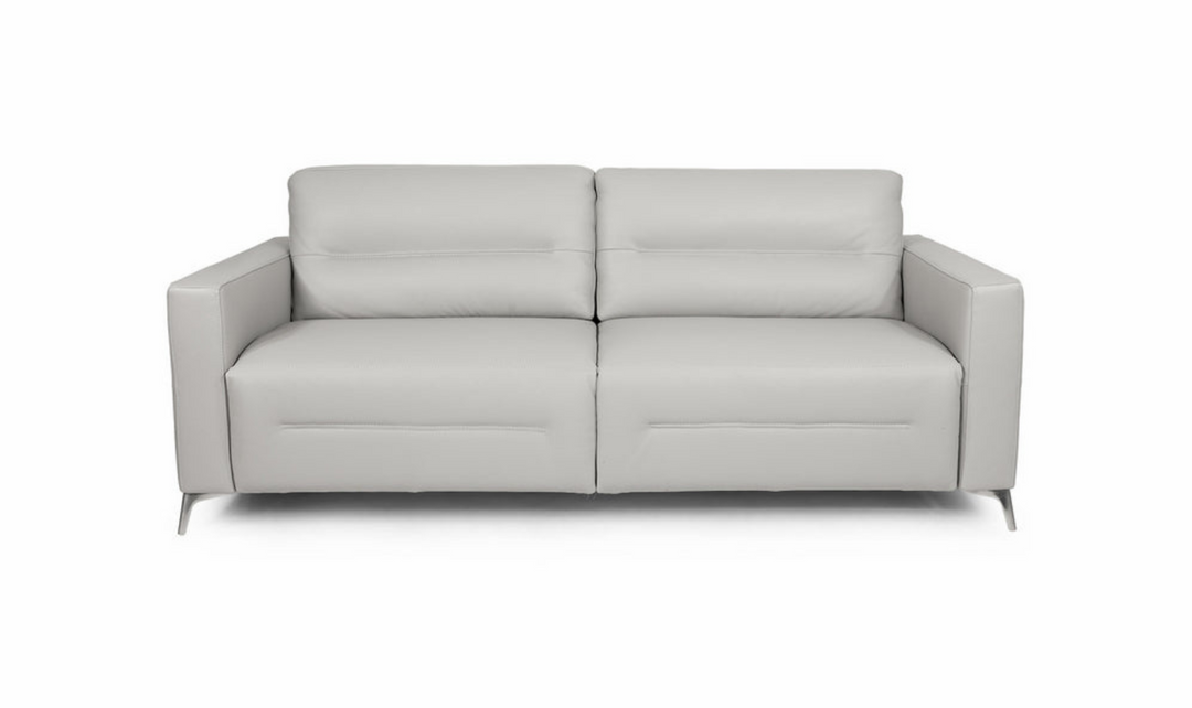 Tucson 3-Seater Gray Leather Queen Sleeper Sofa