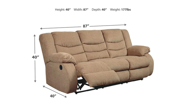Modern Heritage Tulen 3-Seater Leather Dual-Sided Reclining Sofa