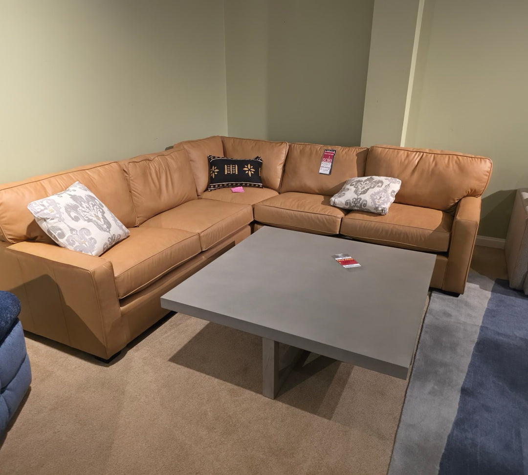 Klaussner Keyport 3pc Sectional w/ Downblend Seating