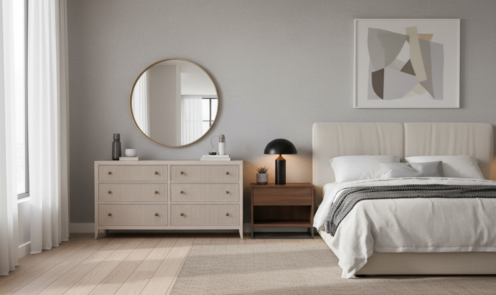 Universal Avaline Carmen 6 Drawer Dresser With Metal Knobs-jennifer furniture