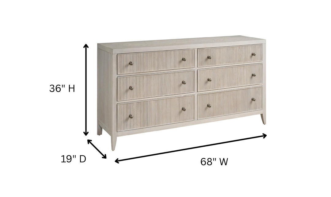 Universal Avaline Carmen 6 Drawer Dresser With Metal Knobs – Jennifer Furniture