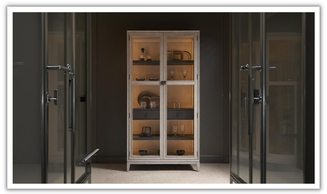 Universal Canseco Display Cabinet in Rolling Fog-jennifer furniture