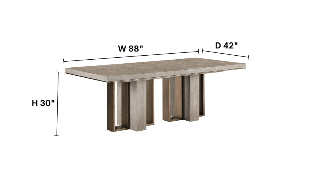 Universal Del Monte Dining Table Complete With Weathered Oak Finish-Jennifer Furniture