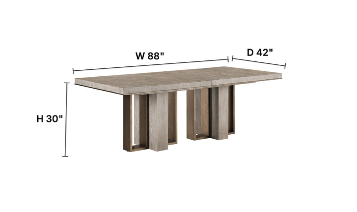 Universal Del Monte Dining Table Complete With Weathered Oak Finish-Jennifer Furniture