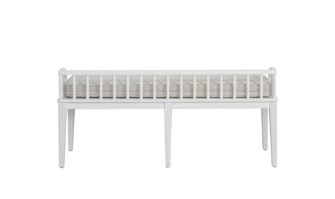 Universal Furniture Finn White Dining Bench with Tapered Legs