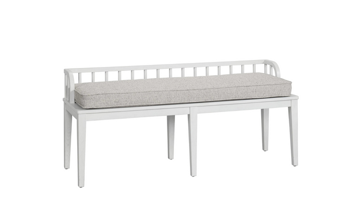 Universal Furniture Finn White Dining Bench with Tapered Legs