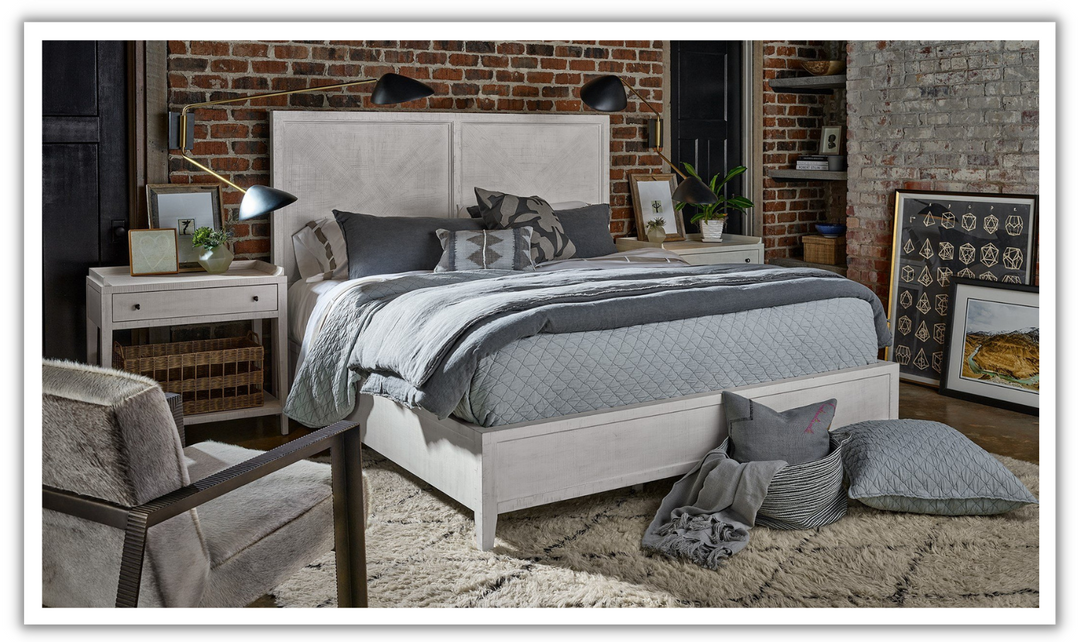 Universal Furniture Ames White Bed With Two Options-jennifer furniture