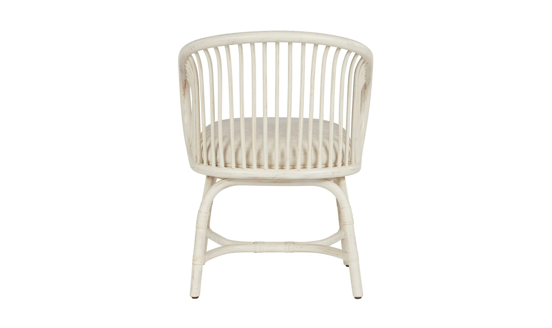 Universal Furniture Aruba Rattan White Wooden Stationary Chair-Jennifer Furniture